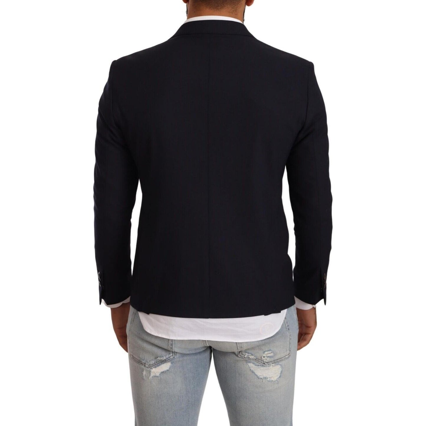 Domenico Tagliente Elegant Single Breasted Black Jacket Domenico Tagliente