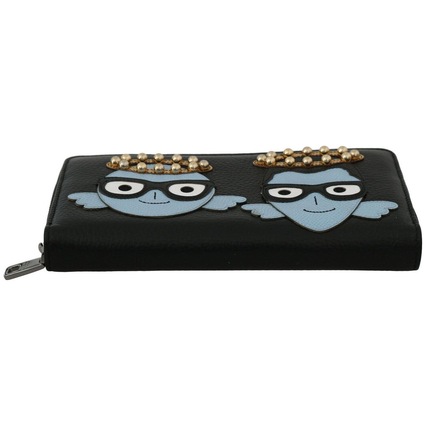 Dolce & Gabbana Elegant Black Leather Zip Wallet Dolce & Gabbana