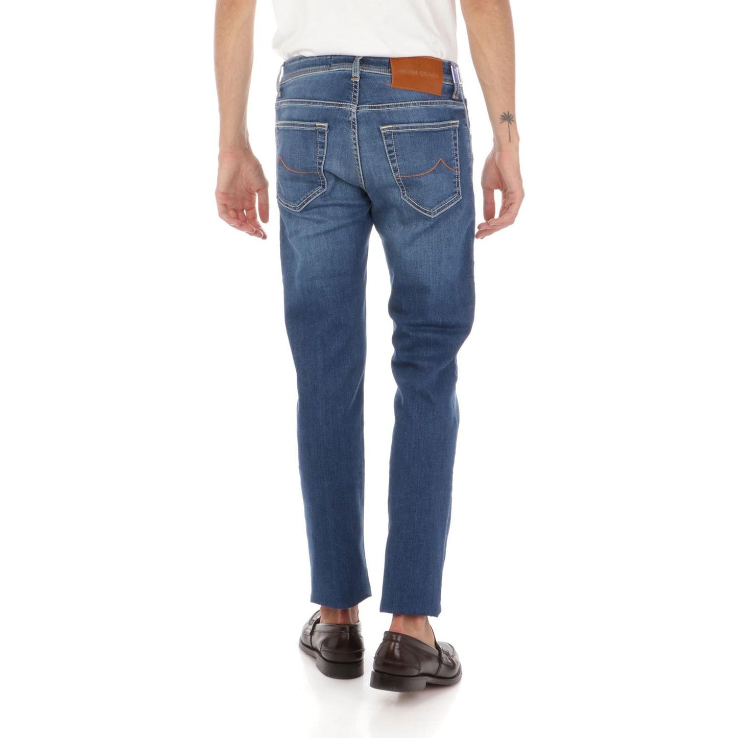 Jacob Cohen Blue Cotton Slim Men Jeans Jacob Cohen