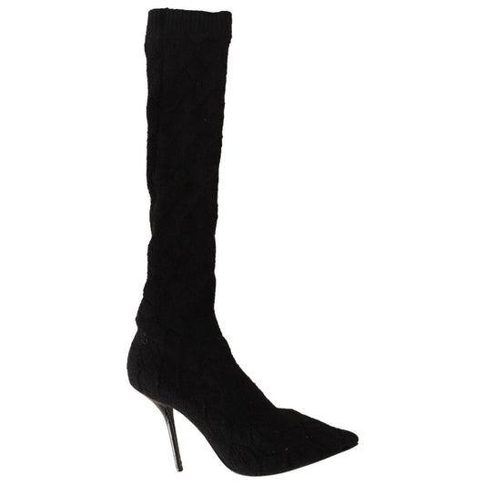 Dolce & Gabbana Elegant Black Stretch Socks Boots Dolce & Gabbana