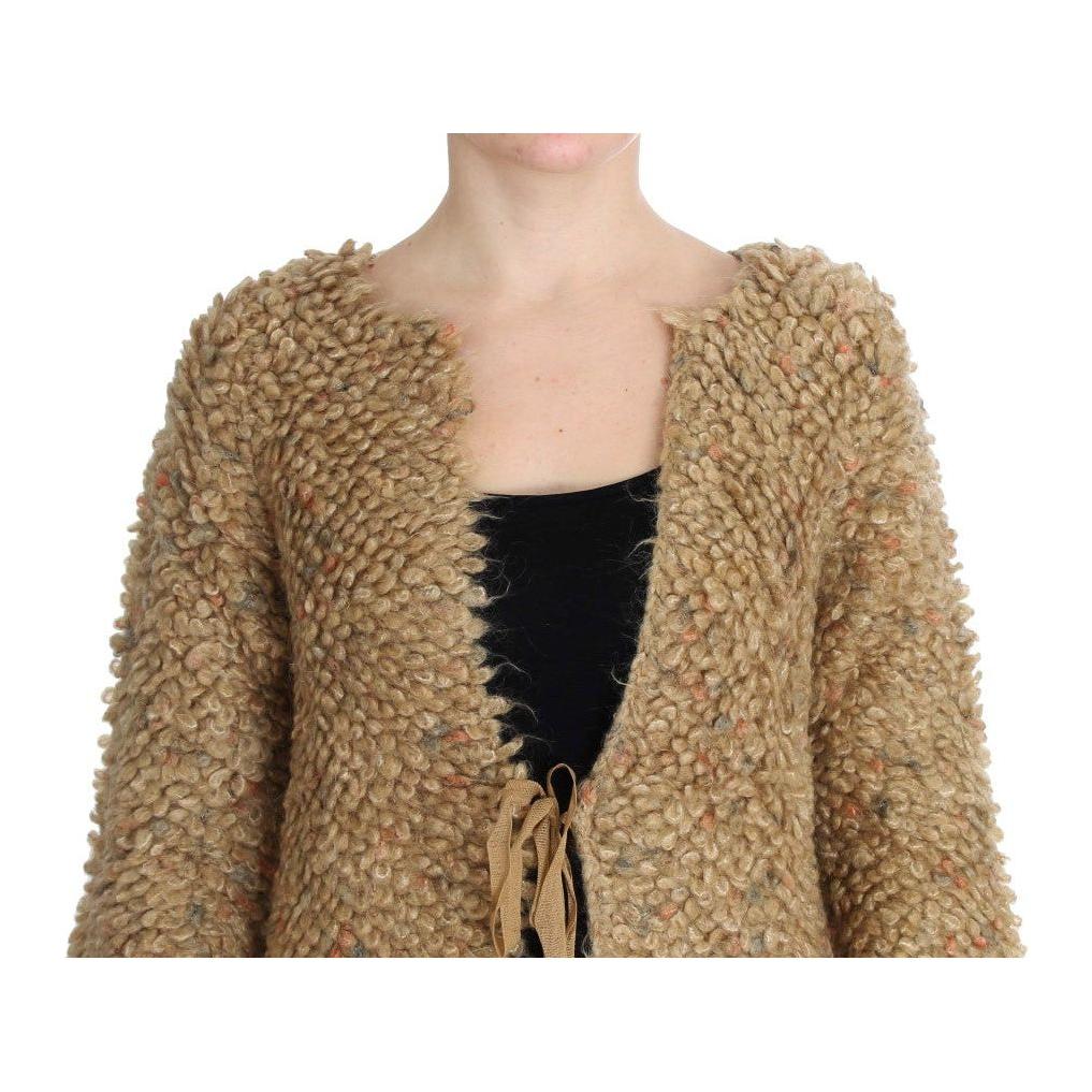 优雅米色毛衣外套斗篷