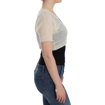 Ermanno Scervino White Wool Cardigan Sweater