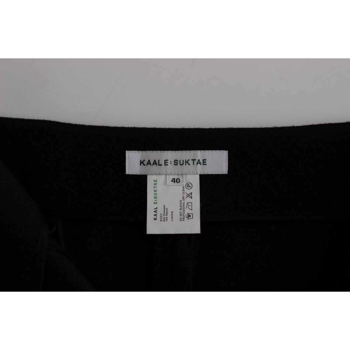 优雅高腰黑色裤子