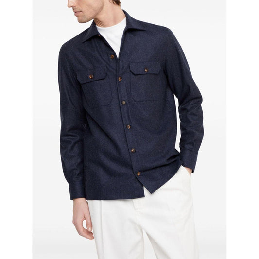 Brunello Cucinelli Shirts Blue Shirts Brunello Cucinelli