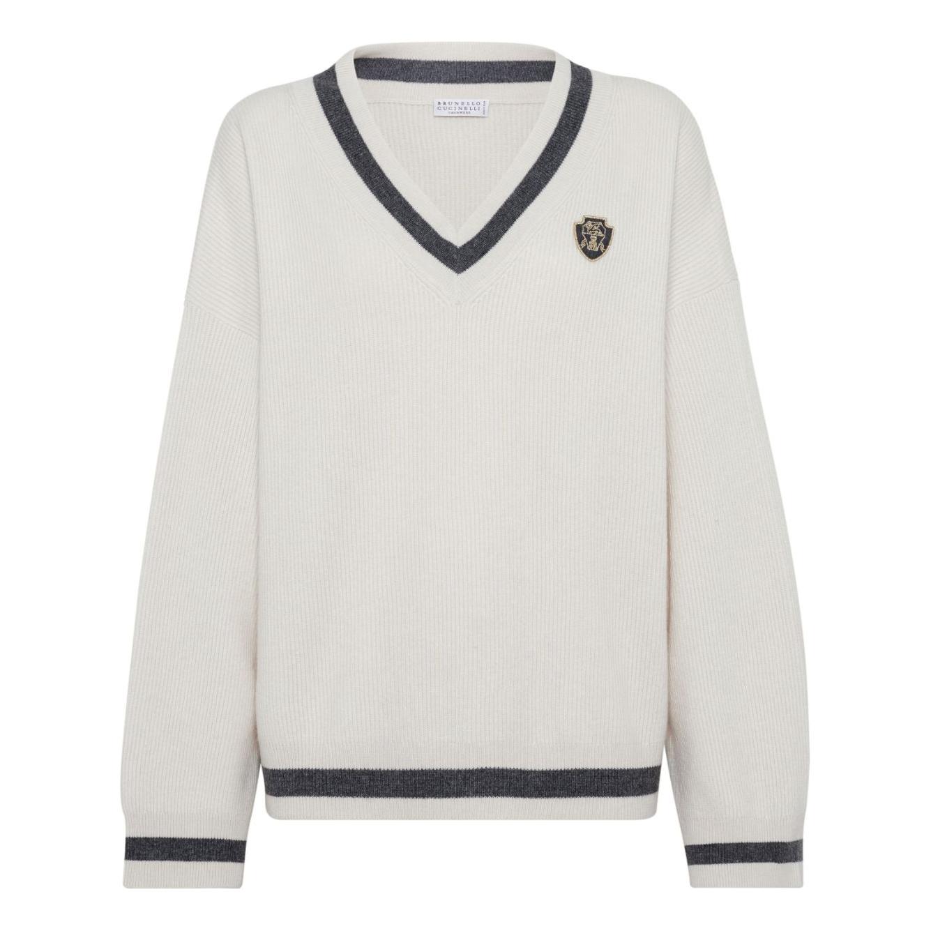 Brunello Cucinelli Sweaters White Topwear Brunello Cucinelli