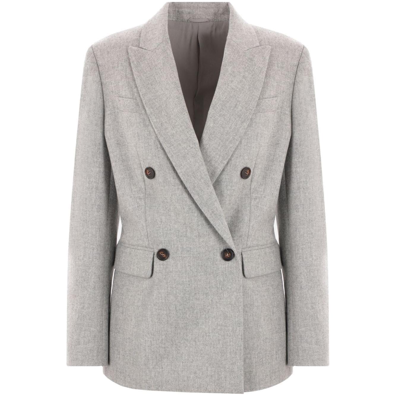 Brunello Cucinelli Jackets Grey Jackets Brunello Cucinelli