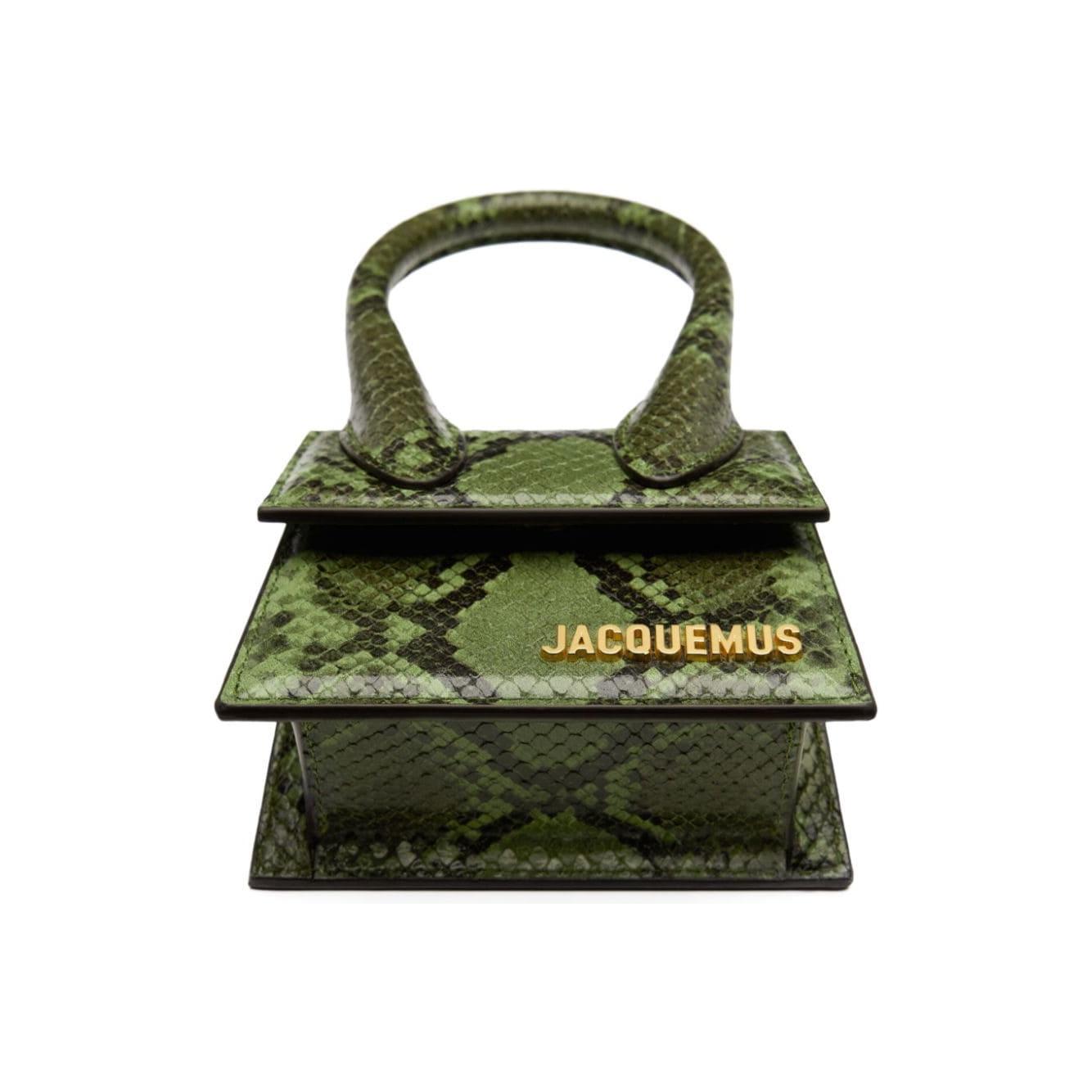 JACQUEMUS calf leather snakeskin effect handbag Clutches JACQUEMUS