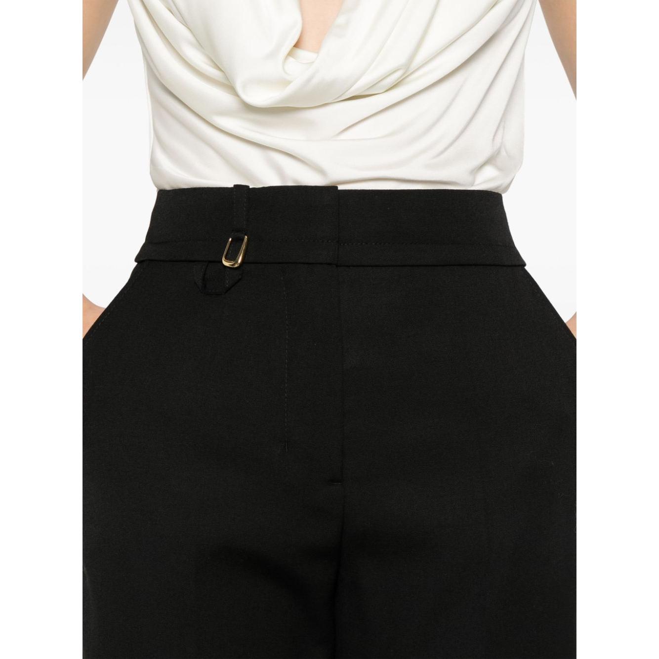 JACQUEMUS  virgin wool interlock twill Women Trousers Black Trousers JACQUEMUS