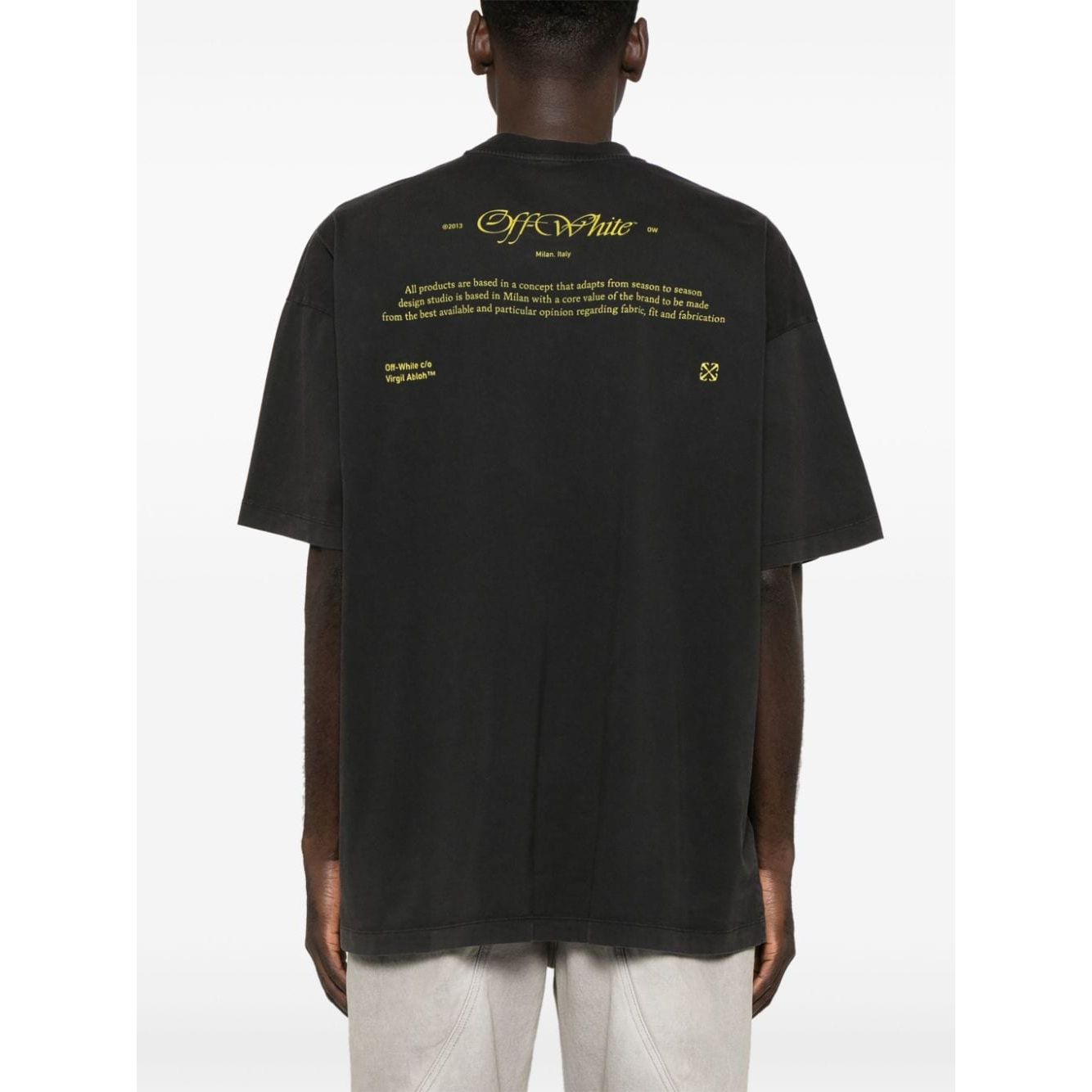 Off-White Men T-shirts Black Topwear Off White