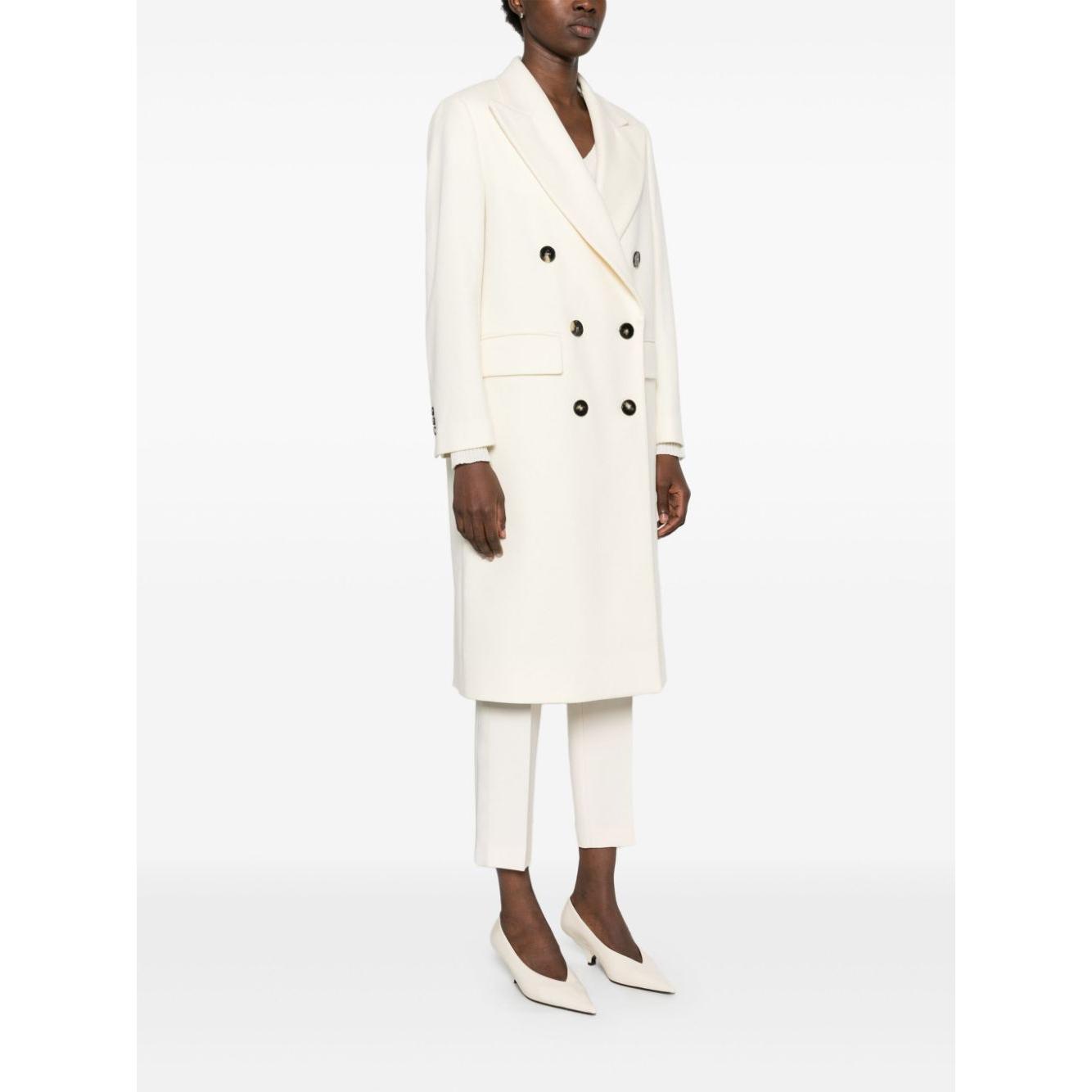 Alberto Biani  virgin wool double-breasted Women Coats White Jackets Alberto Biani