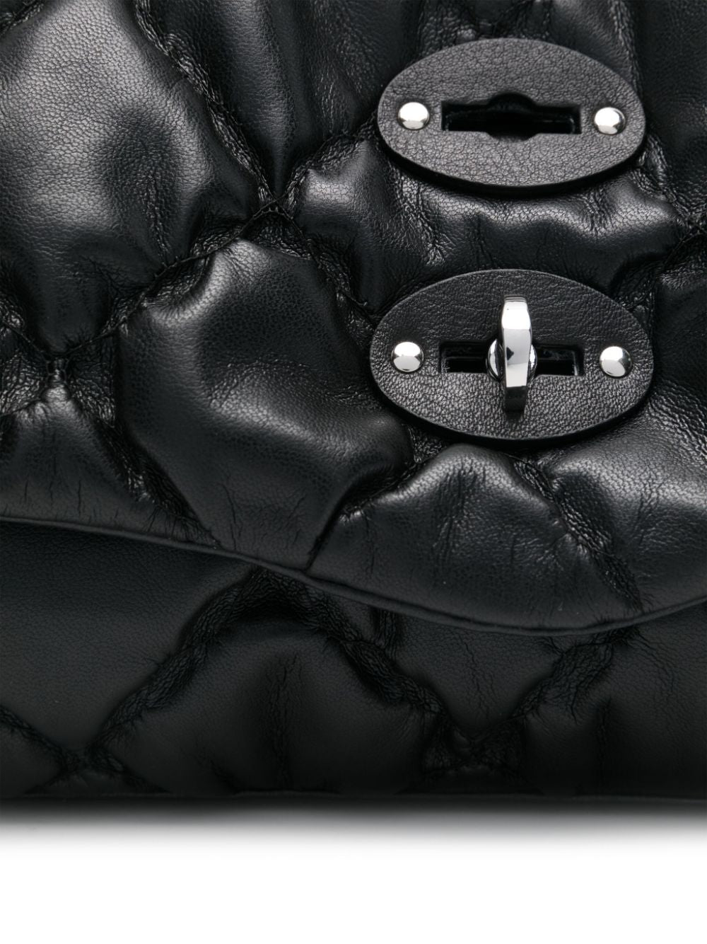 Zanellato black leather matelassé handbag Handbag Zanellato