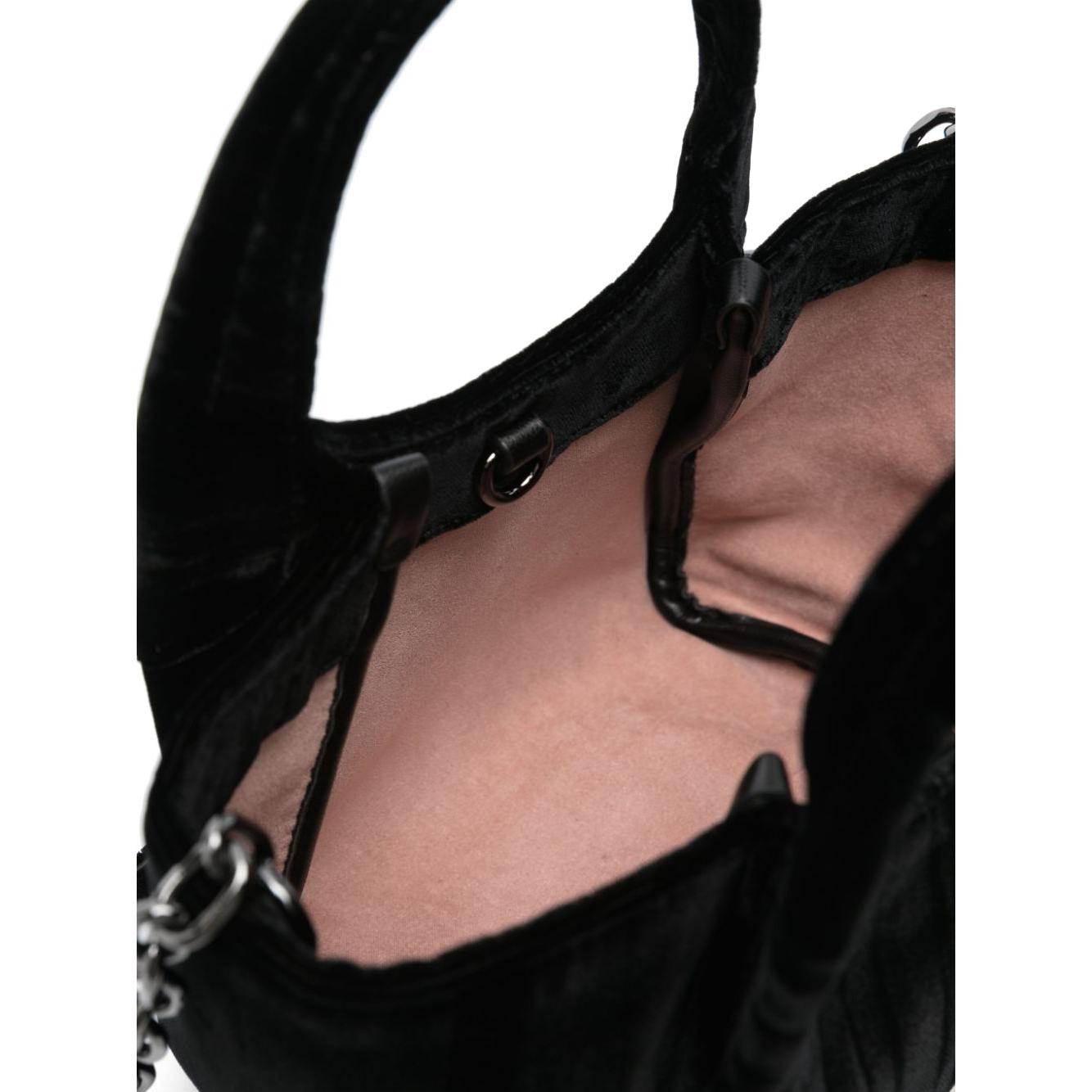 E 'CLAT black velvet Handbag Shopper E 'Clat