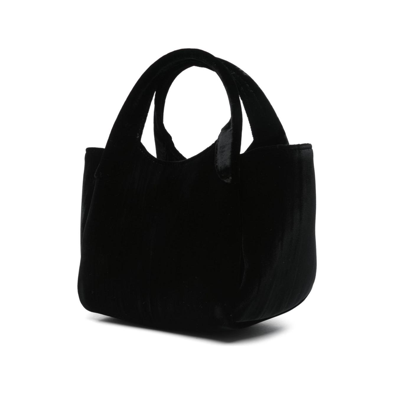 E 'CLAT black velvet Handbag Shopper E 'Clat