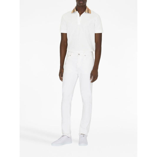 Burberry Vintage Check Polo Shirt Topwear Burberry White Smoke