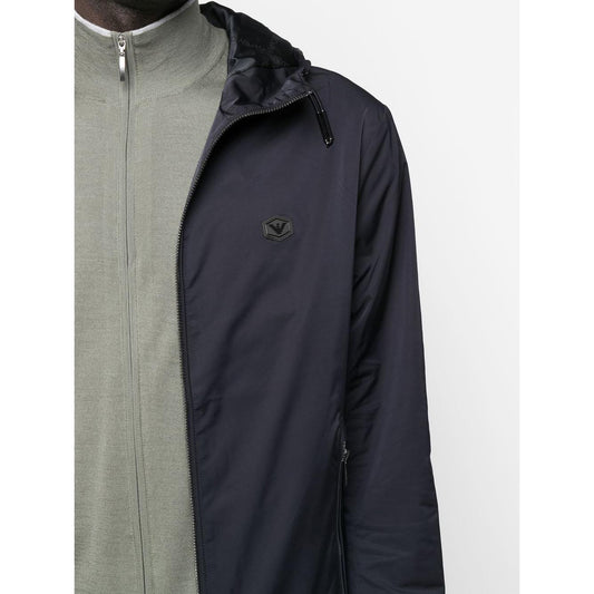 Emporio Armani water-repellent hooded jacket Jackets Emporio Armani Dark Slate Gray