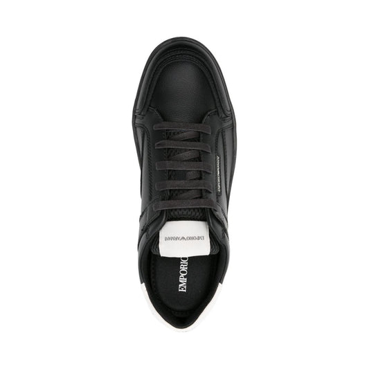 Emporio Armani lace-up leather sneakers Sneakers Emporio Armani Dark Slate Gray