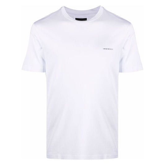Emporio Armani Crewneck T-shirt with logo Topwear Emporio Armani Lavender