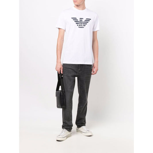 Emporio Armani Eagle logo print t-shirt Topwear Emporio Armani White Smoke