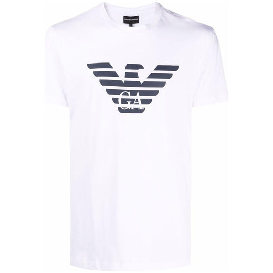 Emporio Armani Eagle logo print t-shirt Topwear Emporio Armani White Smoke