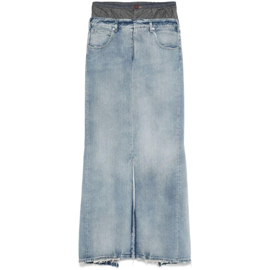 Maison Margiela Maxi denim cotton skirt Skirts Maison Margiela Dark Gray