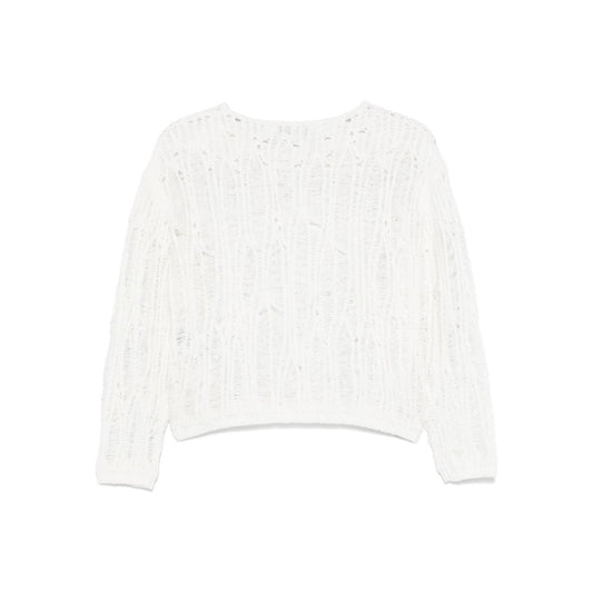 Iro Liya cotton sweater Topwear Iro White Smoke