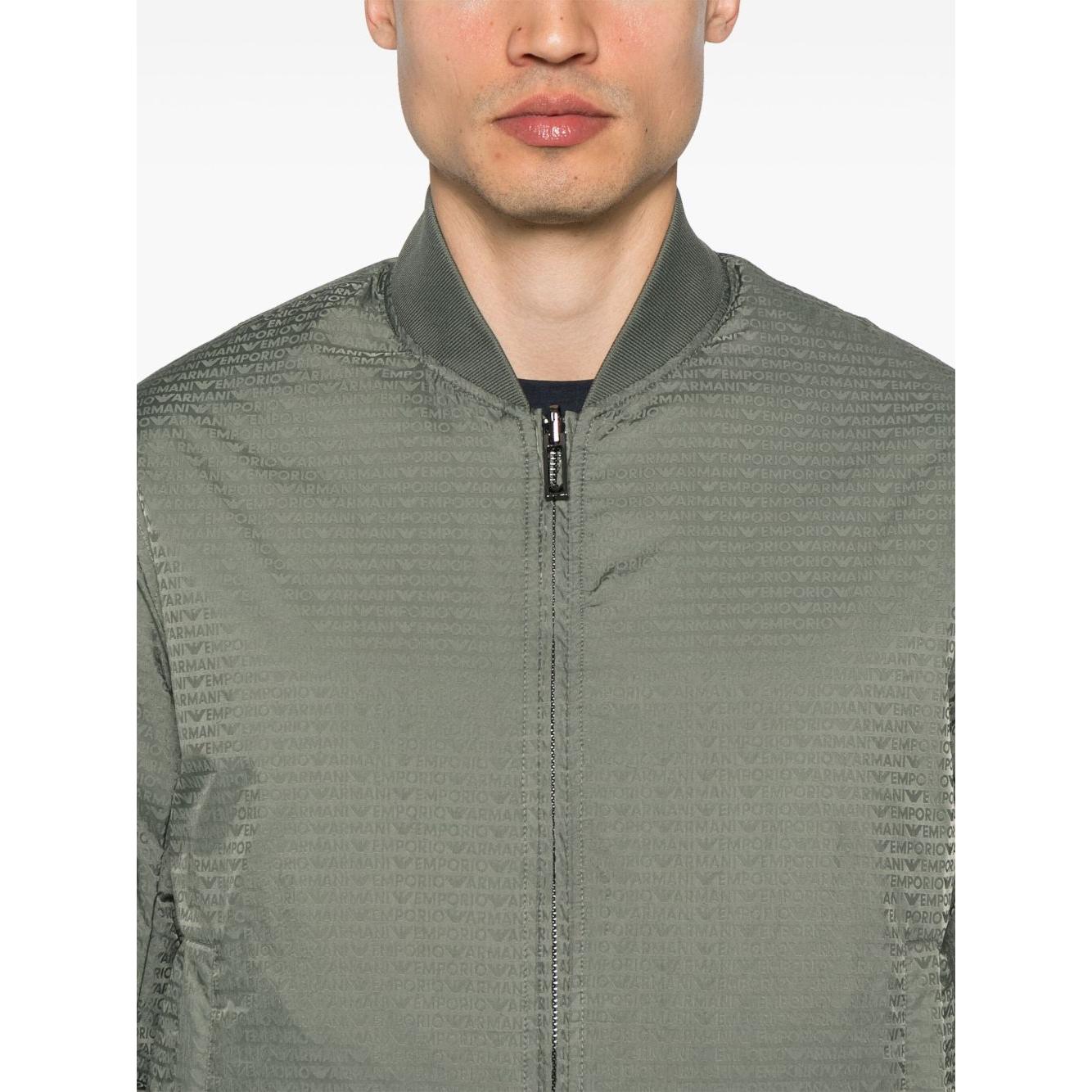 Emporio Armani bomber jacket with logo Jackets Emporio Armani Slate Gray