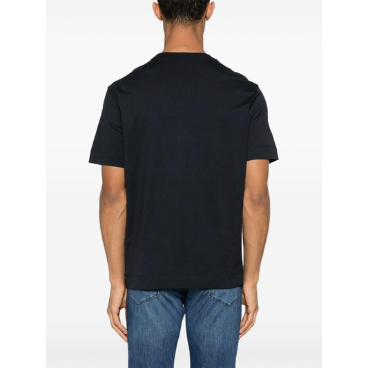 Emporio Armani Jersey T-shirt with rubberised logo Topwear Emporio Armani Dark Slate Gray