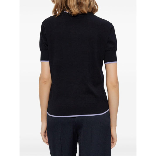 Emporio Armani Jumper with all-over micro eagle embroidery Topwear Emporio Armani Black