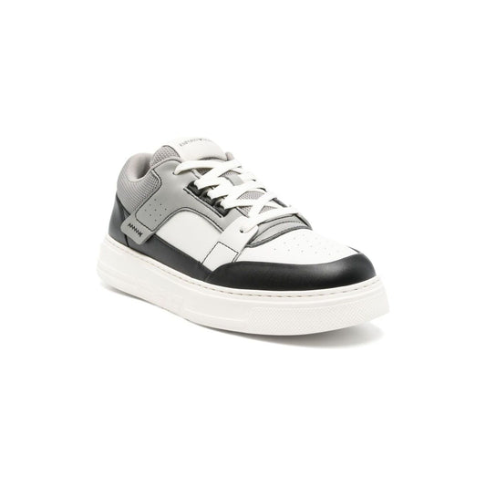 Emporio Armani Leather and mesh sneakers with contrasting details Sneakers Emporio Armani Dark Slate Gray