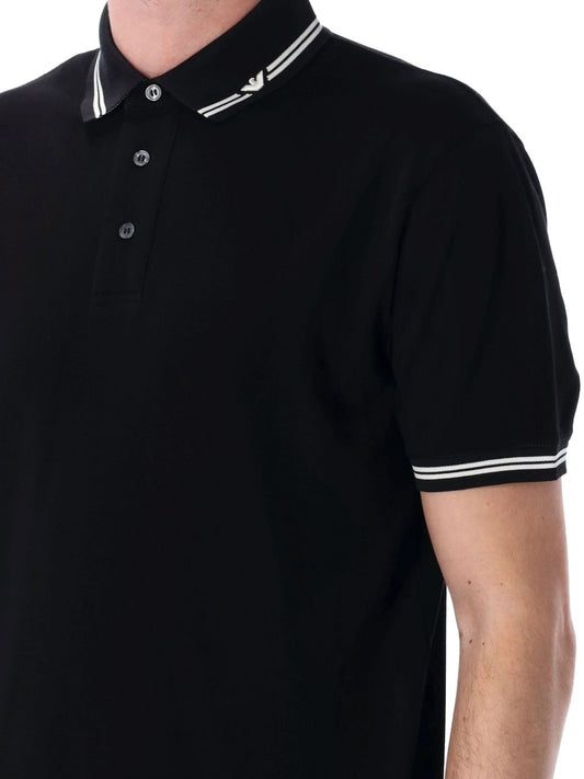 Emporio Armani Jersey polo with logo Topwear Emporio Armani Black