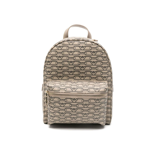 Emporio Armani Mini backpack with monogram print Backpacks Emporio Armani Rosy Brown