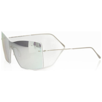 Frankie Morello Silver Metallic Fiber Women Sunglasses Frankie Morello