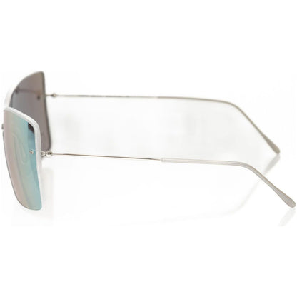 Frankie Morello Silver Metallic Fiber Women Sunglasses Frankie Morello