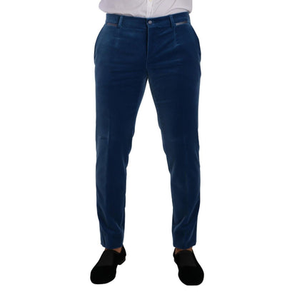 Dolce & Gabbana Blue SICILIA Velvet Slim Fit 2 Piece Suit