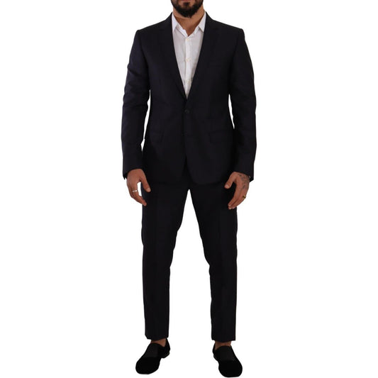 Dolce & Gabbana Blue MARTINI Slim fit 2 Piece Coat Suit