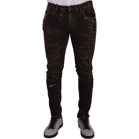 Dolce & Gabbana Slim Fit Distressed Skinny Denim Jeans Dolce & Gabbana