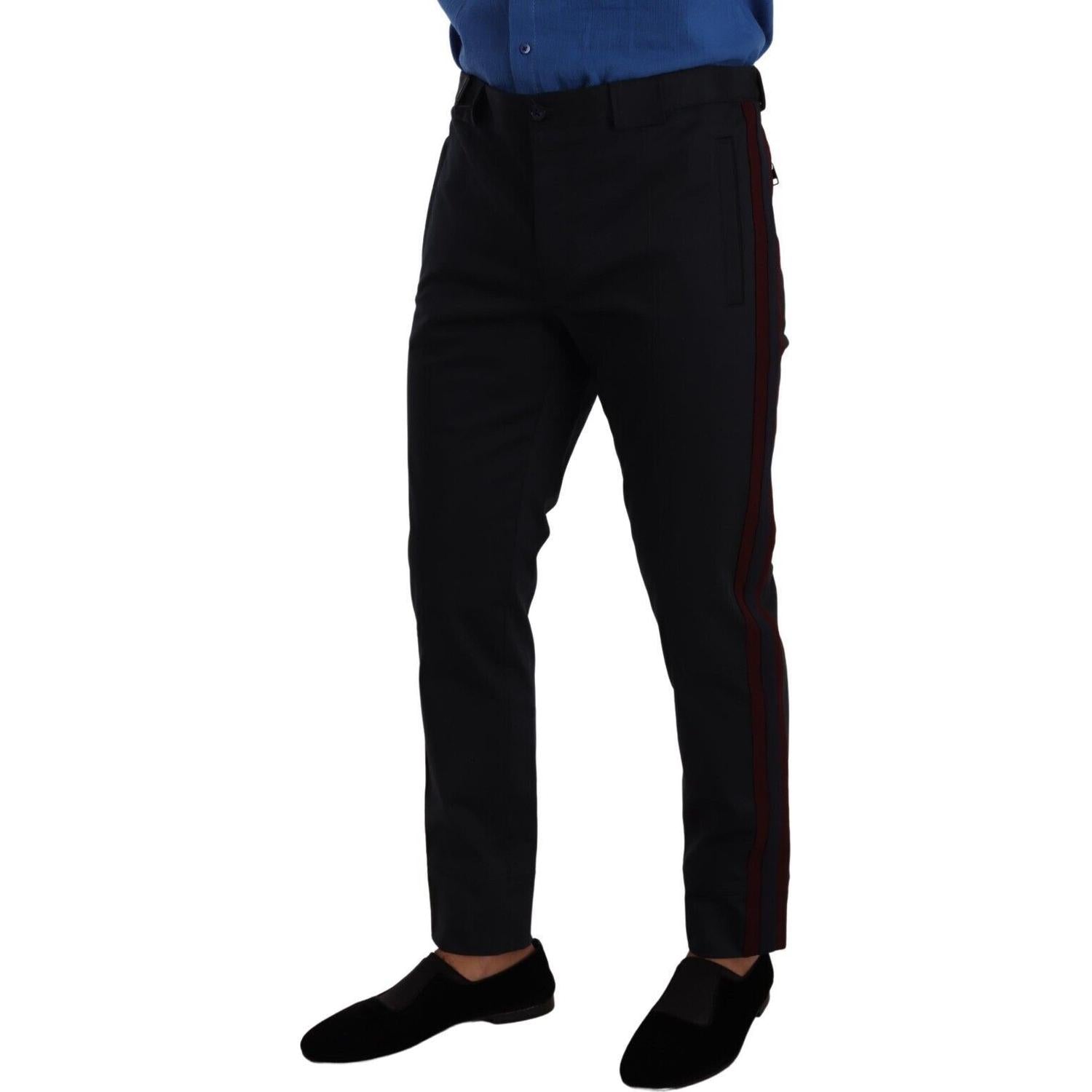 بنطلون شينو أنيق بقصّة Slim Fit من Dolce &amp; Gabbana باللون الأزرق