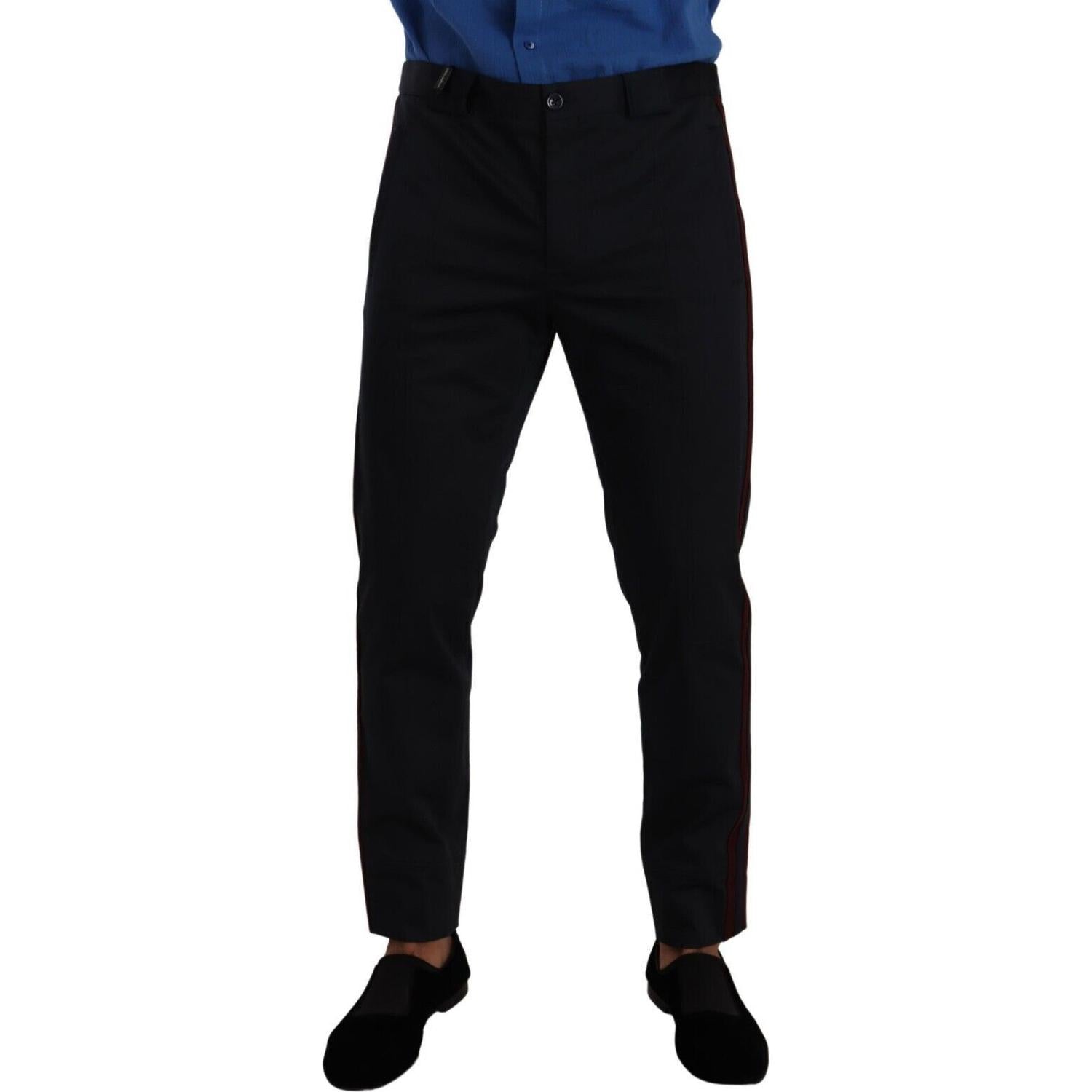 بنطلون شينو أنيق بقصّة Slim Fit من Dolce &amp; Gabbana باللون الأزرق