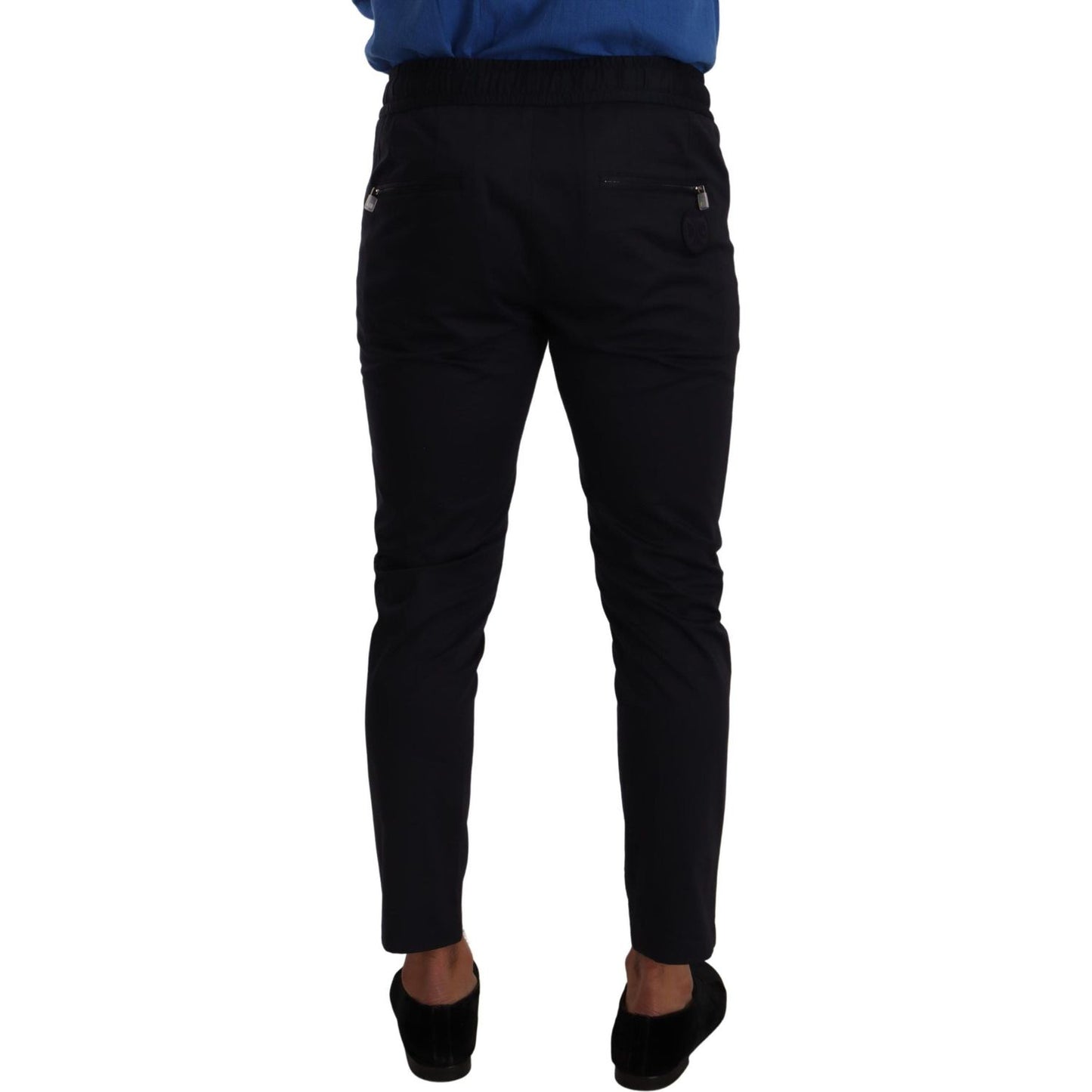 Dolce & Gabbana Elegant Dark Blue Skinny Jogging Pants Dolce & Gabbana