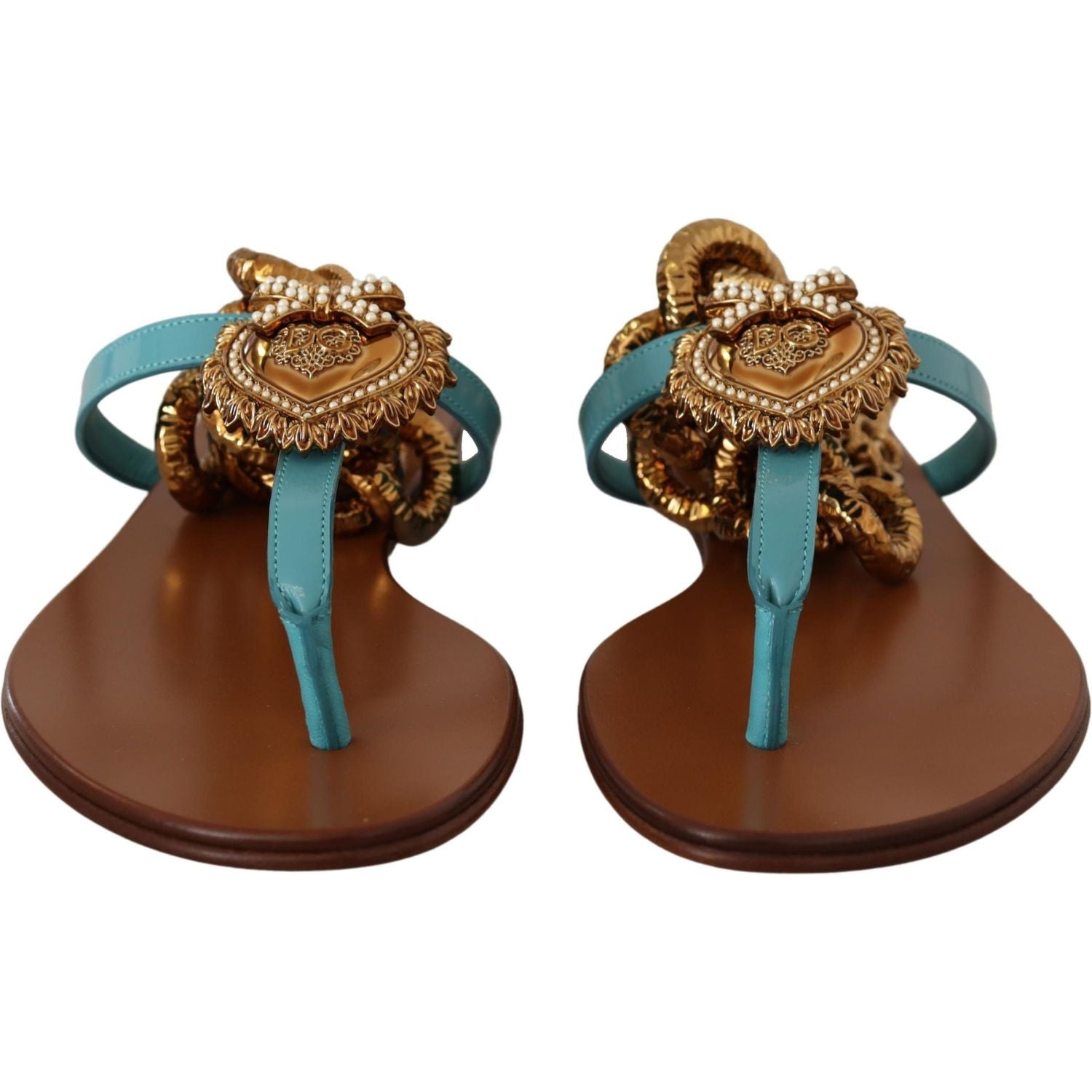 带有爱心图案的别致角斗士平底鞋