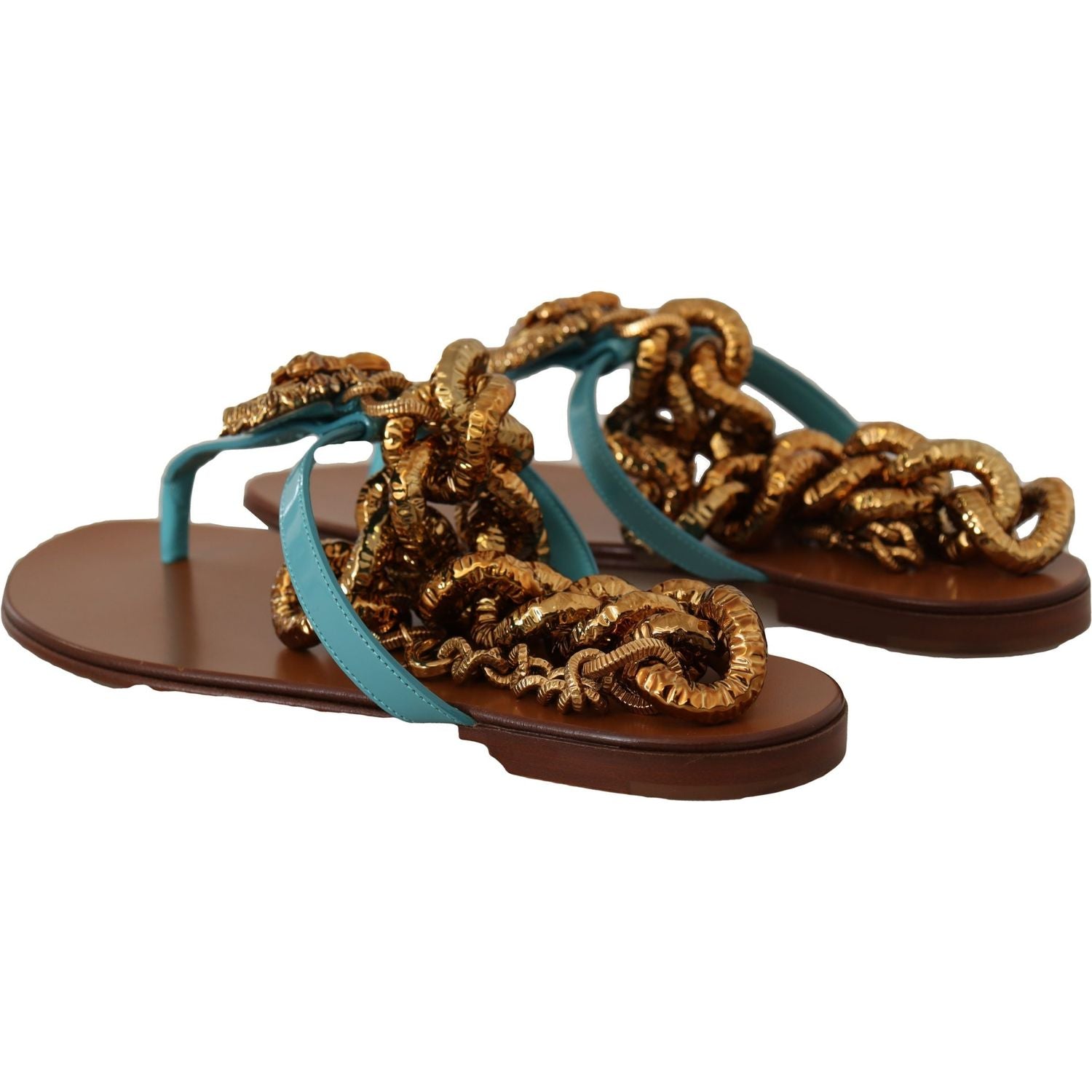 带有爱心图案的别致角斗士平底鞋