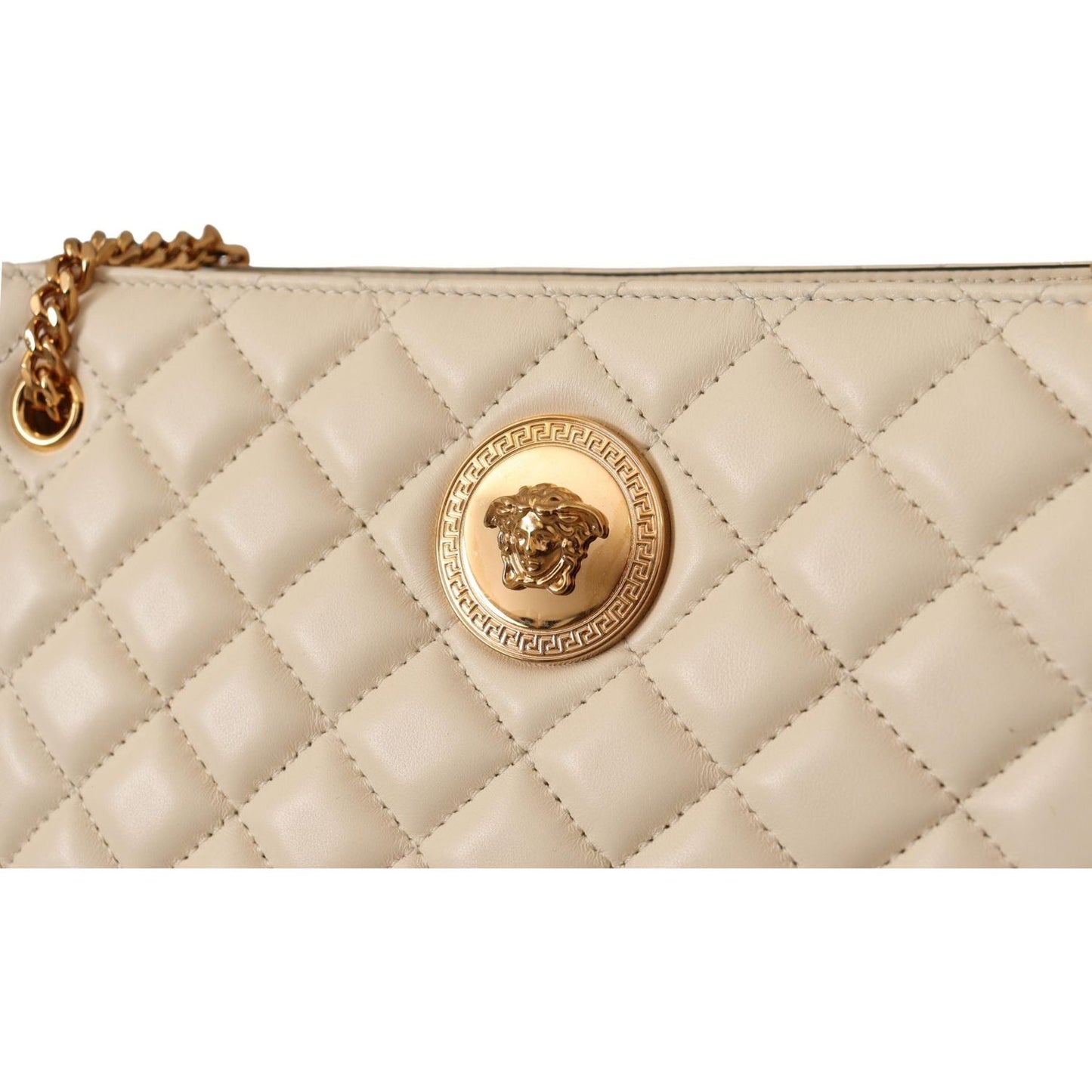 Versace Elegant Quilted Nappa Leather Tote Versace