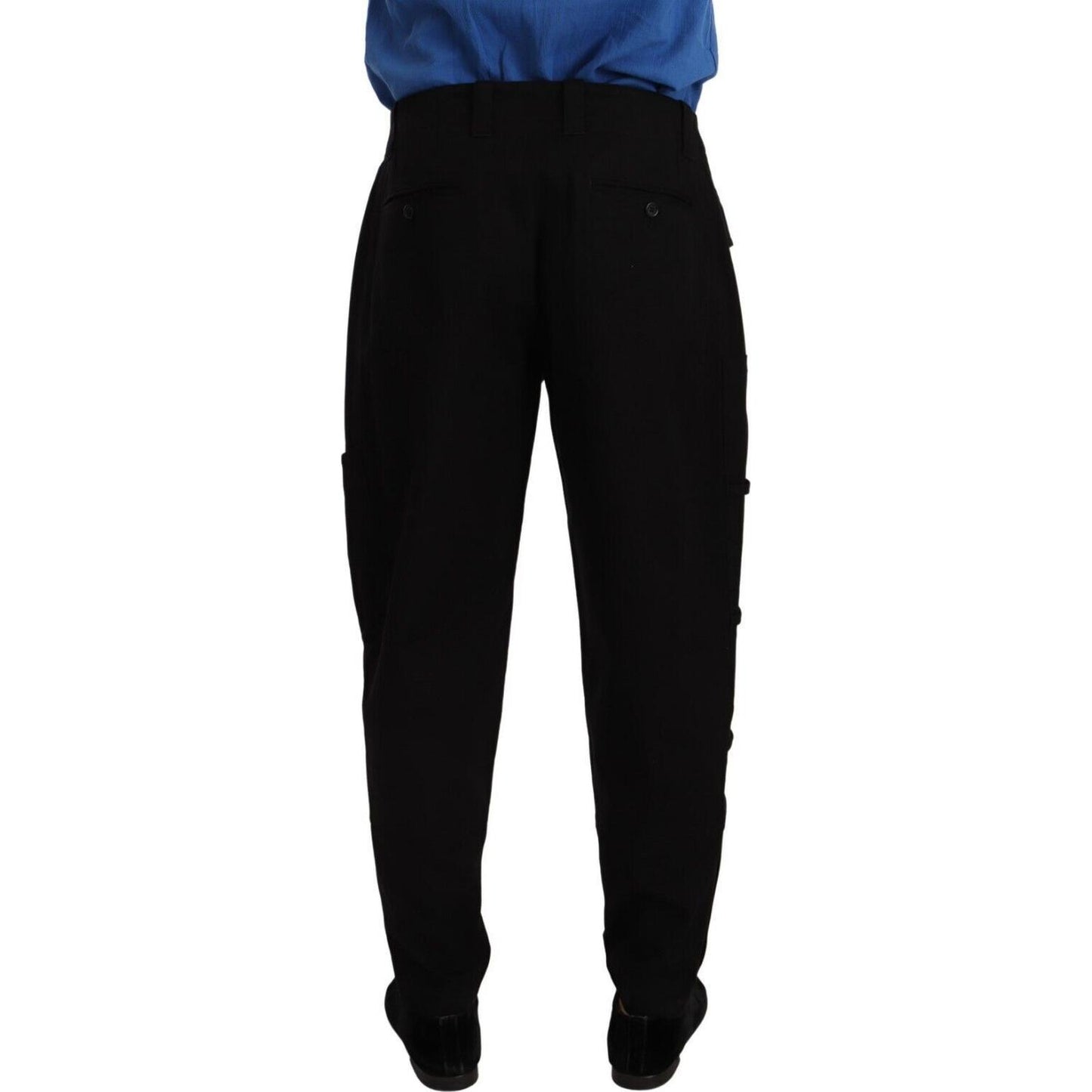 Dolce & Gabbana Chic Black Cargo Pants with Stretch Comfort Dolce & Gabbana