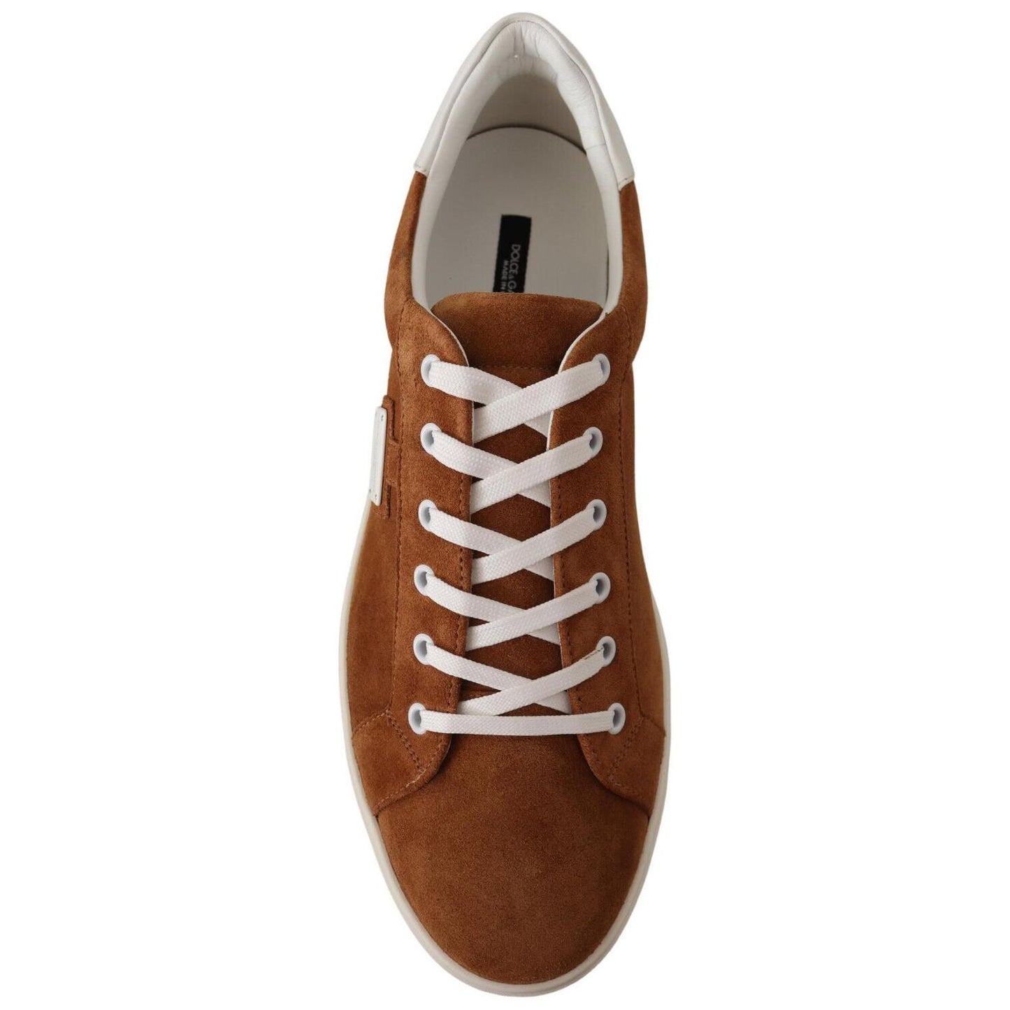 Dolce & Gabbana Elegant Two-Tone Leather Sneakers Dolce & Gabbana