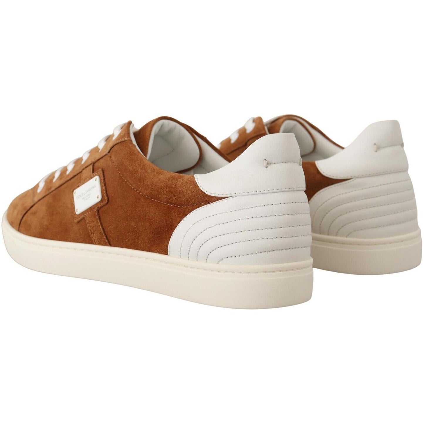 Dolce & Gabbana Elegant Two-Tone Leather Sneakers Dolce & Gabbana