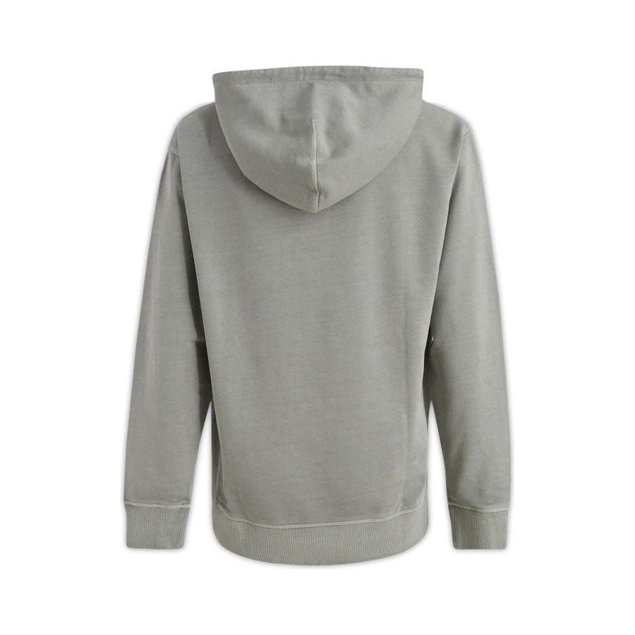 Hugo Boss Grey Cotton Logo Details Hooded Sweatshirt