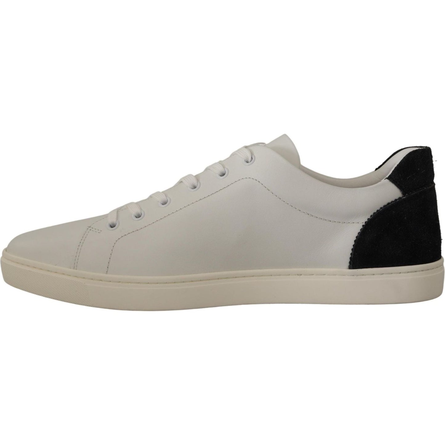 Dolce & Gabbana Elegant White Leather Low Top Sneakers Dolce & Gabbana