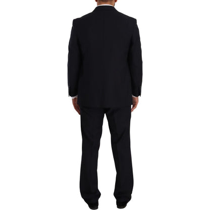 Domenico Tagliente Blue Polyester Single Breasted Formal Suit