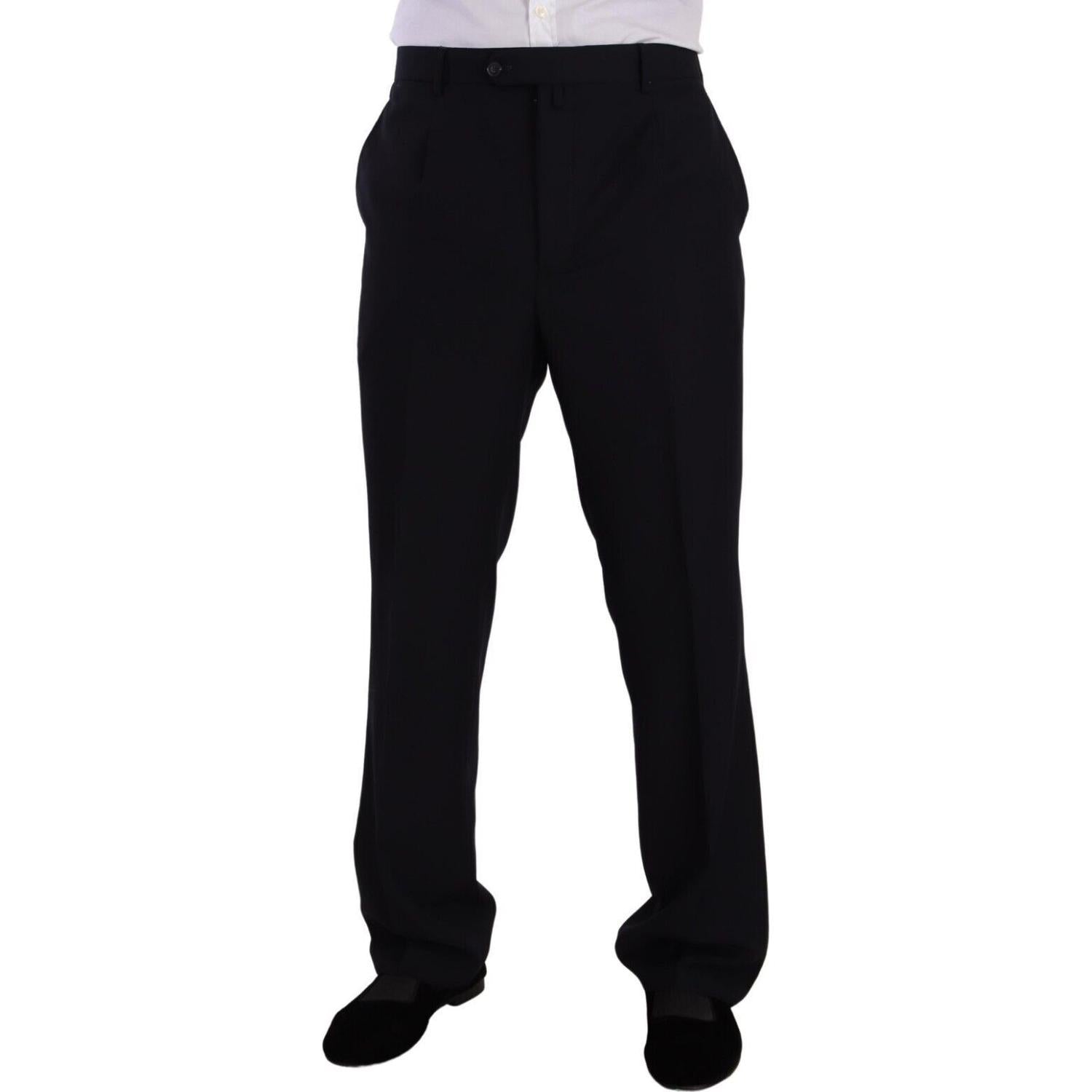 Domenico Tagliente Blue Polyester Single Breasted Formal Suit