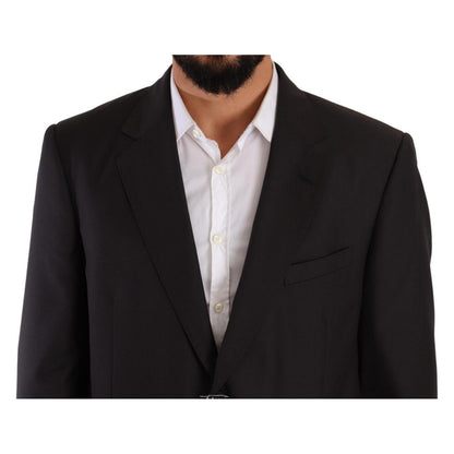 Domenico Tagliente Gray Polyester Single Breasted Formal Suit